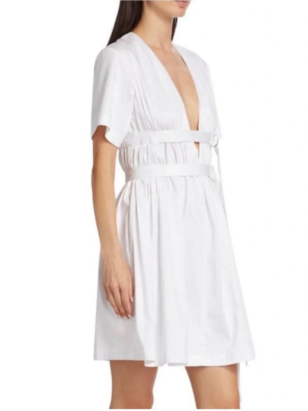 Altuzarra-Malik Plunging D-Ring Mini Dress